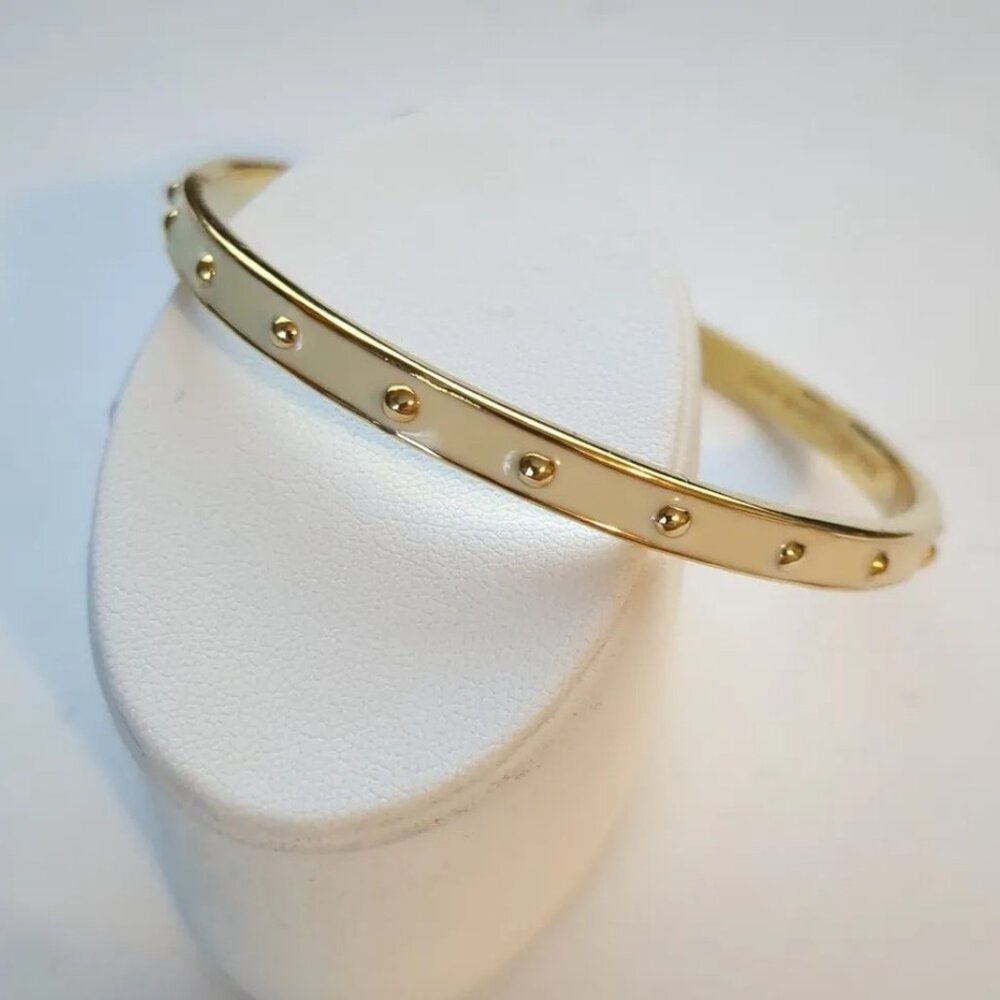 Kate Spade Cream and Gold Tone Bangle Bracelet
